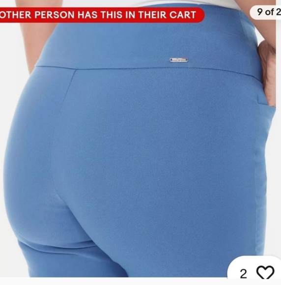 NWT S.C. & CO. Women's 360 Tummy Control Capris, Blue - Picture 4 of 6